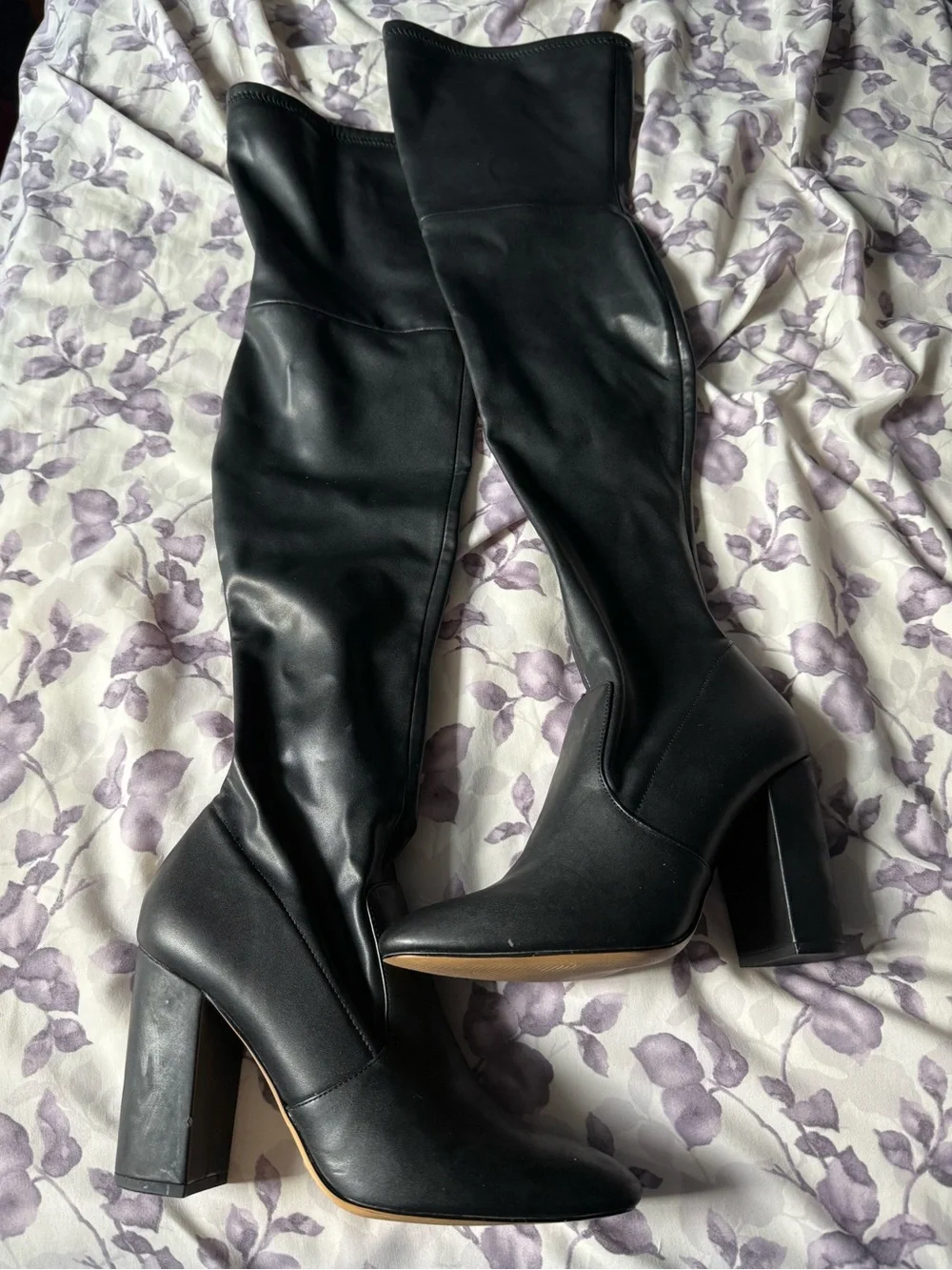 Aldo Over-the-Knee Block Heel Boots - Picture 1 of 8
